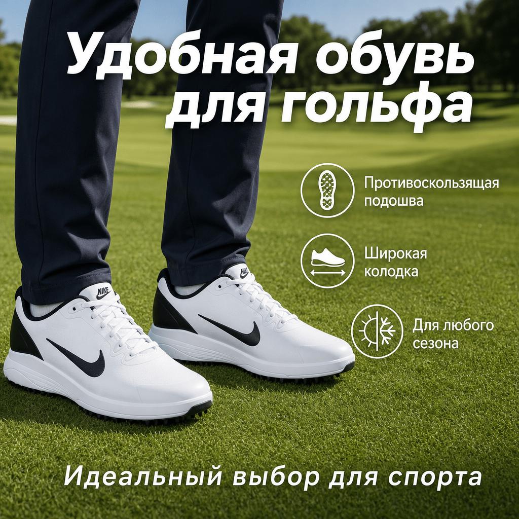 Nike Широкие белые черные кроссовки унисекс Infinity Golf CT0535-101