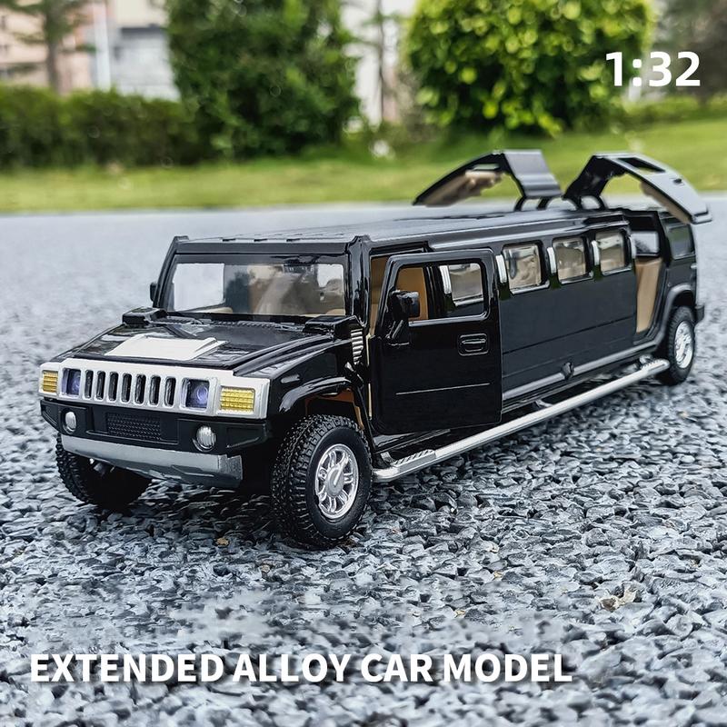 1/32 сплав Hummer H2 удлиненный лимузин металлическая литая модель автомобиля звук и свет инерционный детский игрушечный транспорт подарок