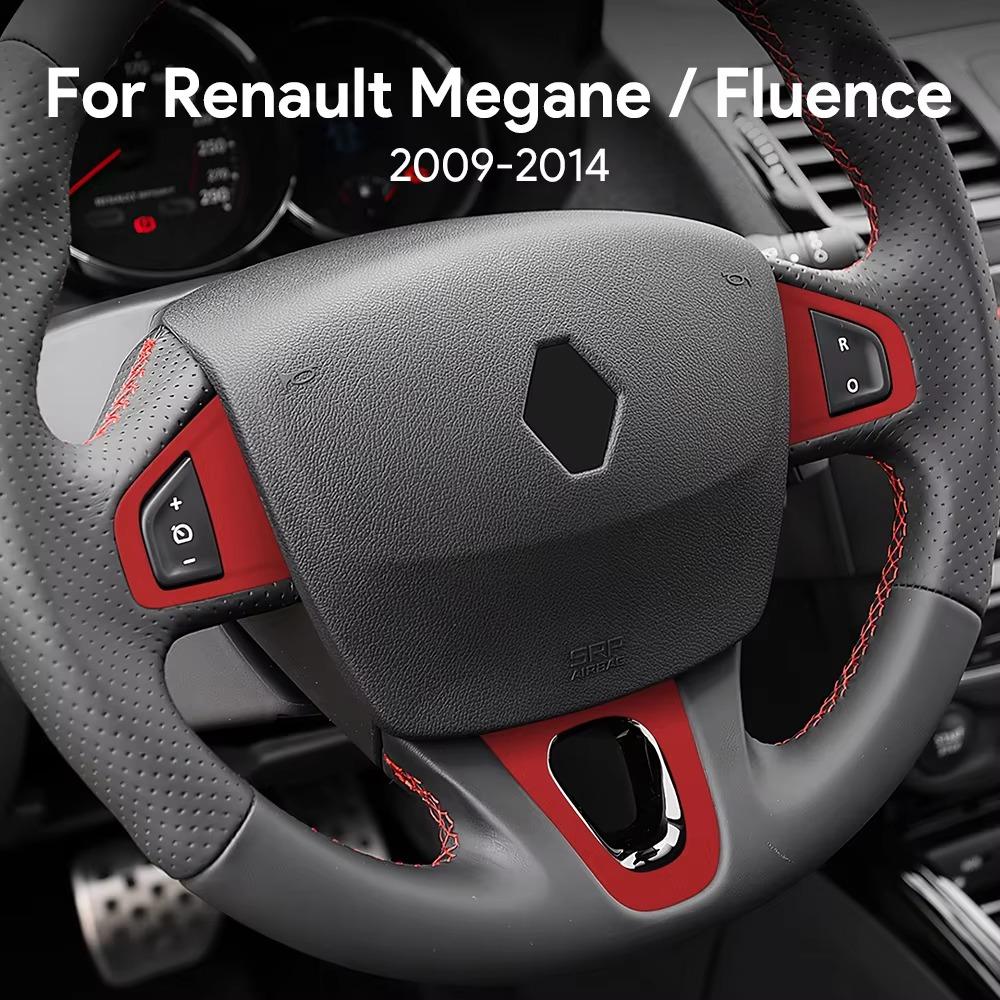 Для Renault Fluence Megane 3 RS Scenic 2009 2010 2011-2015 Верхняя накладка на руль из замши Наклейка LHD RHD Аксессуары для интерьера