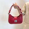 Повседневная сумка под мышкой универсальная простая однотонная женская модная личность ретро осенняя новая легкая сумка на плечо