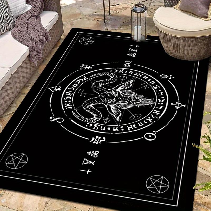 800gsm Crystal Velvet Goat Head Satan Carpet - Home Decor,Bedroom Door Mat,Non-Slip,Wear Resistant,Protective Mat,Machine Washable