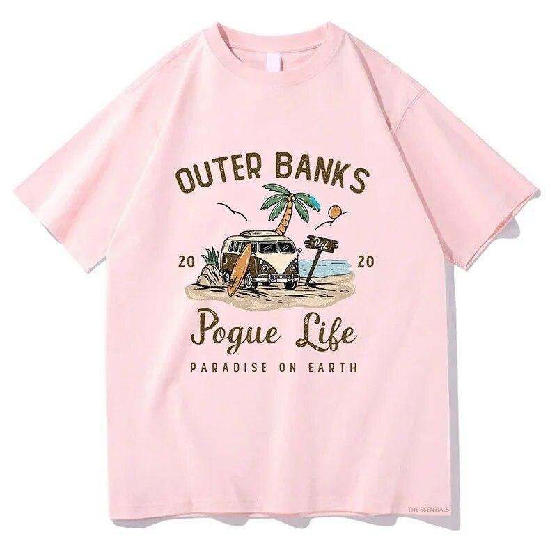 Outer Banks 3 T Shirt Unisex Women Harajuku Aesthetic Graphic Pogue Life Print Tshirts Unisex John B JJ Maybank Cotton Tees Shirts Unisex