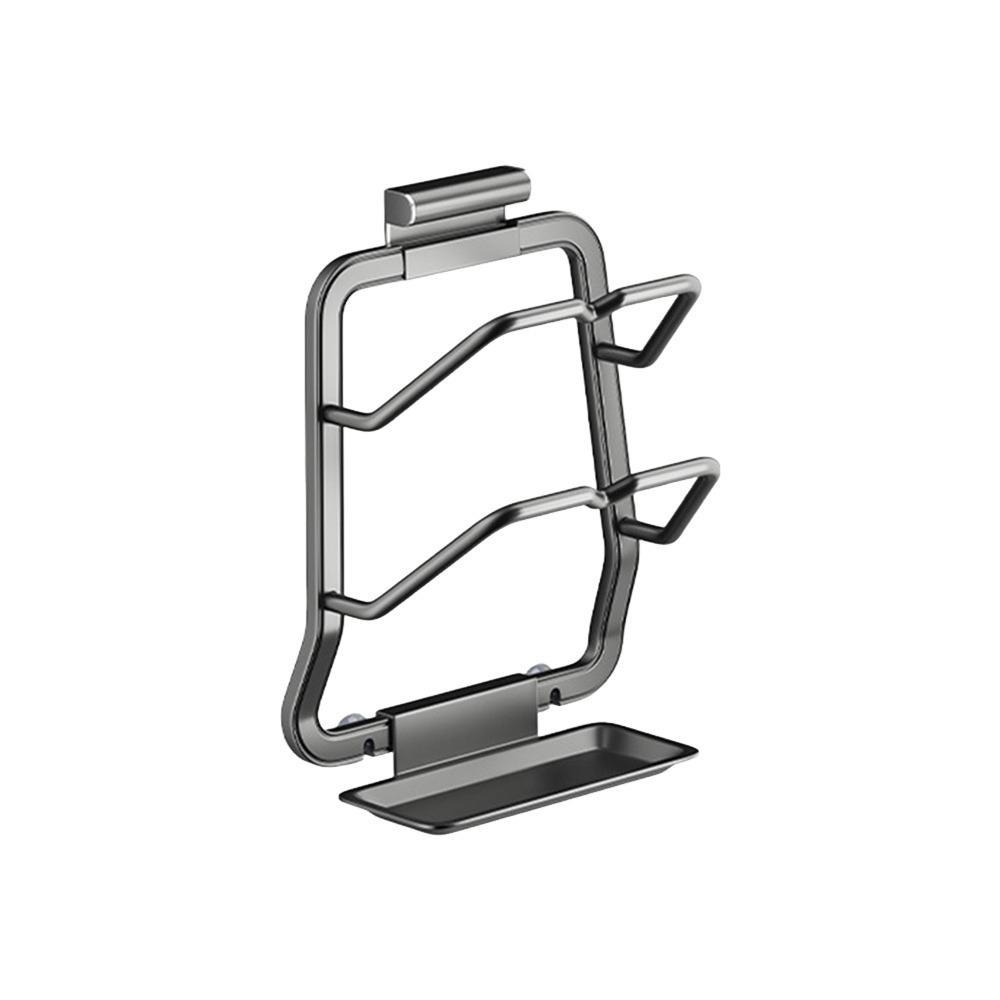 Wall Hanging Pot Lid Holder Punch-Free Kitchen Storage Rack Pot Lid Storage Rack for Kitchen