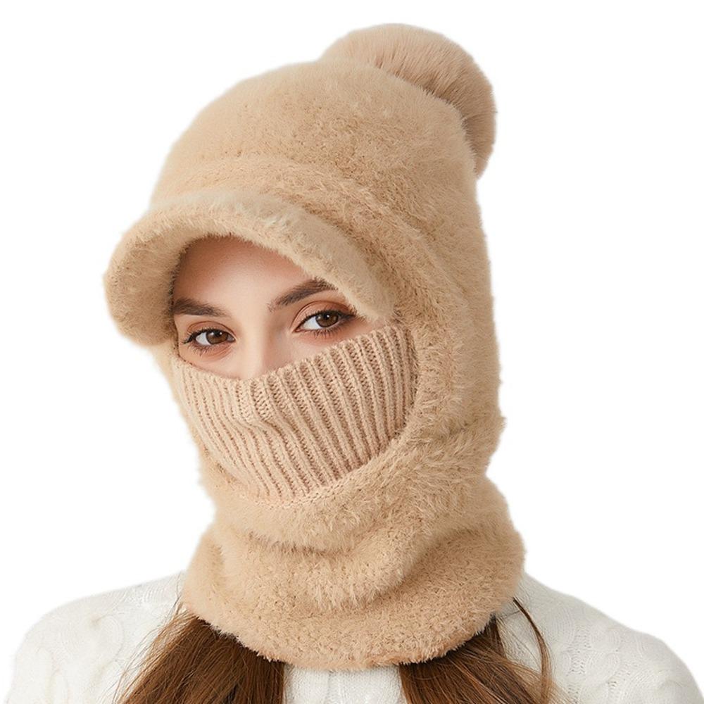 Волокна Шапки Шарф Комплект Защита Ушей Шея Шарф Кепка Новая Защита Ушей Шапка Осень Зима