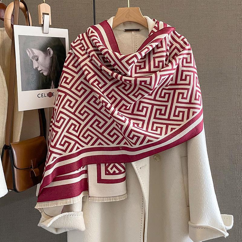 Winter New 2023 Cashmere Fashion Warm Scarf, Student Couple Air Conditioned Shawl