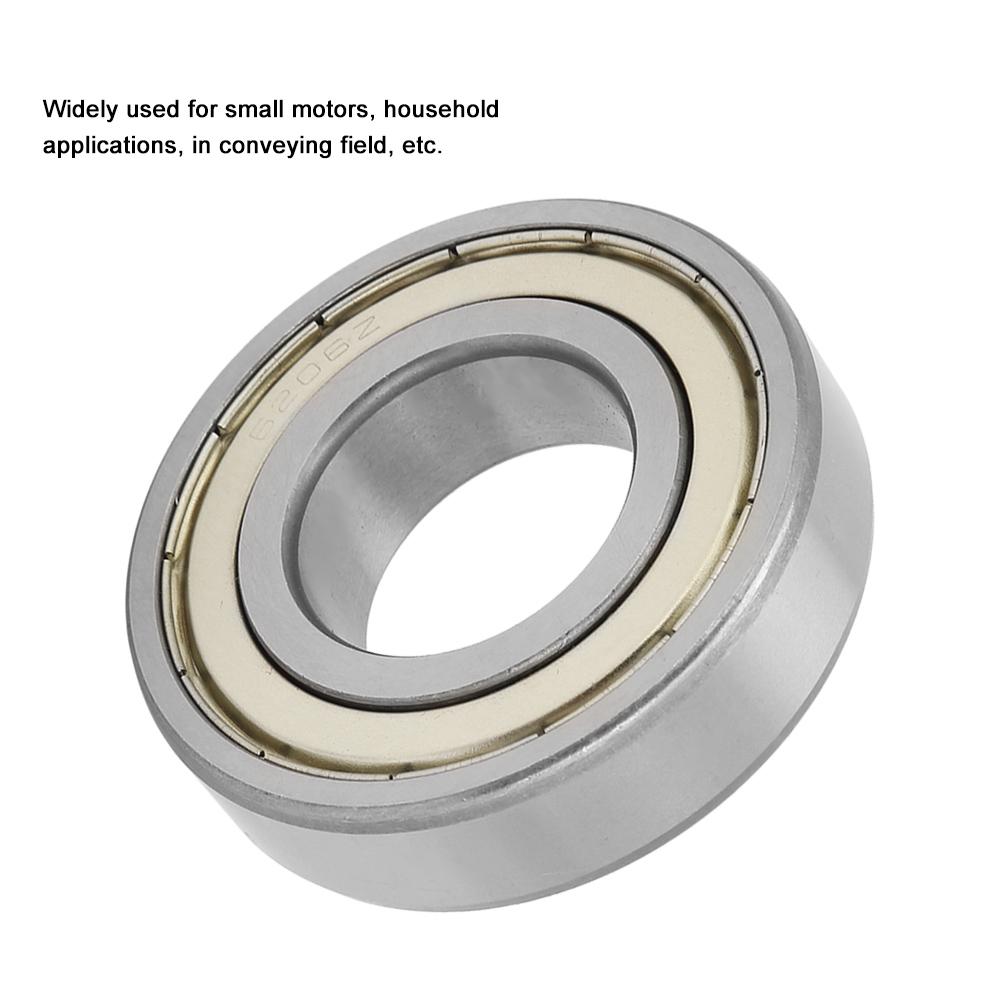 1pcs Metal Double Shielded Deep Groove Ball Bearings 30*62*16mm(6206 zz)