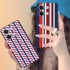 Red Blue Stripe Mobile Phone Case for Xiaomi Redmi 15 14 13 12 A5 3 2 1 C Plus 4G 5G Colorful Printing Cover Pretty Luxury