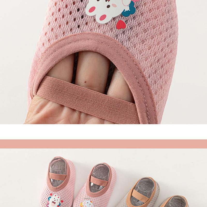 Носки для мальчиков и девочек, детские сетчатые дышащие детские туфли с героями мультфильмов, носки, домашняя обувь для малышей