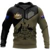 New Australia Men's Hoodies 3D Full Printing Kangaroo Autumn Long Sleeve Casual Australia Flag Streetwear Designer Hooded Hoodie