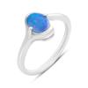 Silver Ring with Opal 0.467ct, Product Weight 2.34 G (2170143)