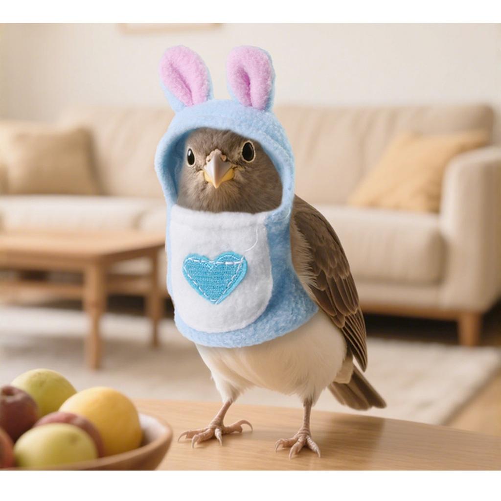 Cute Funny Elephant Costume for Parrot Bird Warm Winter Pet Bird Clothing