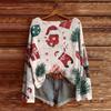 Women's Christmas Print Lightweight Sweater Casual Long Sleeve Knitted Pullover