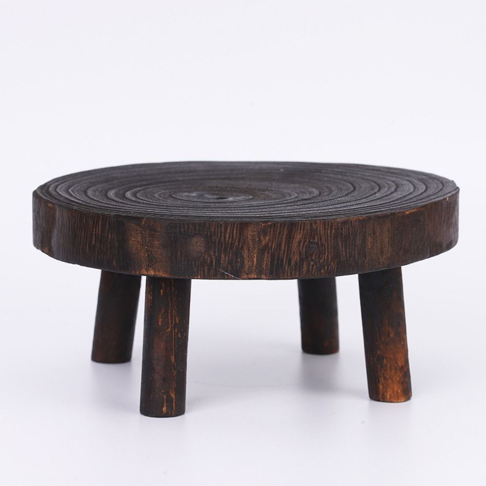 Indoor Outdoor Display Succulent Flower Pot Base Wooden Stool Plant Stand Shelf Flower Pot Holder
