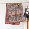 Осенний Зимний Толстый Шарф с Рисунком Масляная Живопись Дорожная Шаль Теплый Защитник Шеи