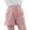 Washed Cotton Solid Color Women's Loose Wide-Leg Elastic Waist Casual Shorts
