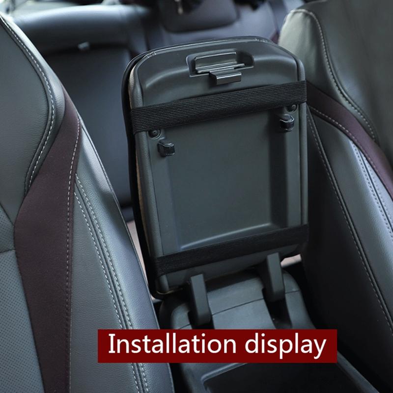 Защитная накладка на центральную консоль автомобиля, универсальная накладка на подлокотник, нескользящая мягкая волокнистая кожа, украшение для автомобиля, стильный подлокотник