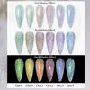 1 Box Multichrome Chameleonic Powder Nail Glitter Aurora Neon Rainbow Pigment Chrome Powder Iridescent Manicure Nail Rubing Dust