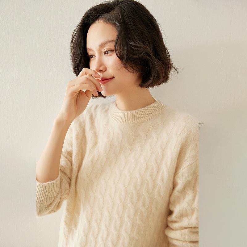 Женский кашемировый свитер Qinghe cashmere 100% кашемир осенне-зимний кашемировый утолщенный пуловер мягкий и теплый