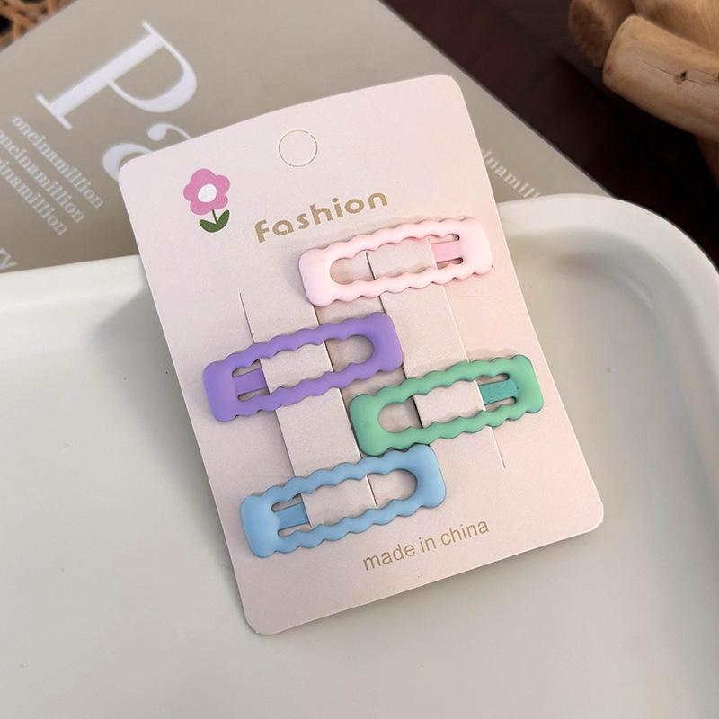 4-5 шт., желто-зеленая челка, боковой зажим, головной убор, волосы девушки, боковой зажим для волос, простая заколка, милый аксессуар для волос