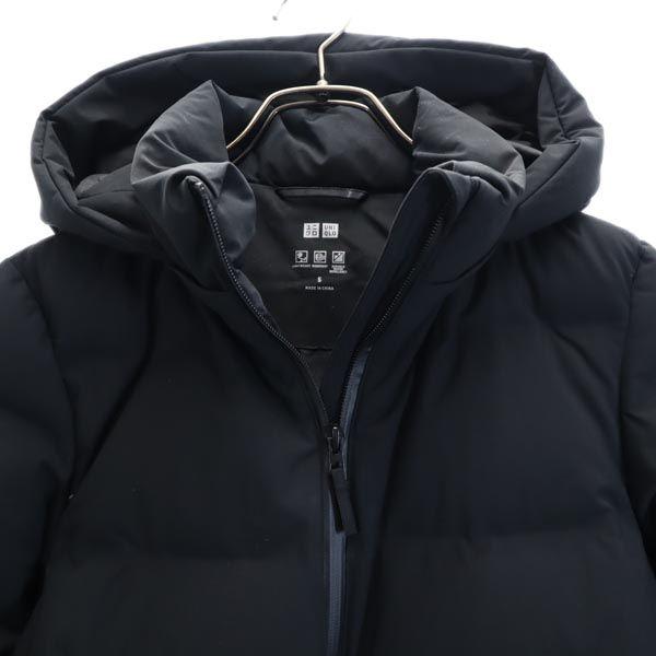 Uniqlo Бесшовная пуховая парка S черная Куртка Женская Б/У