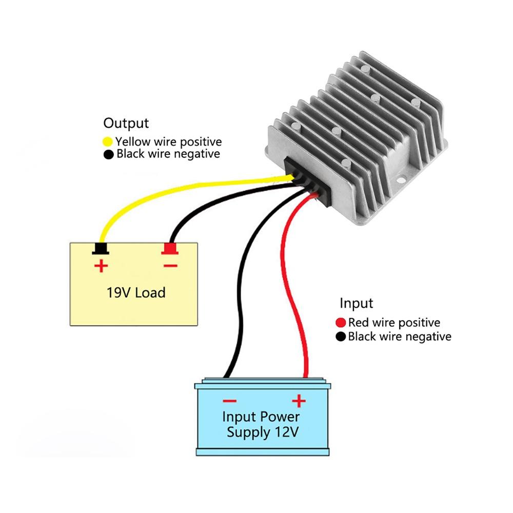 Стабильный выход DC12V в DC19V DC-DC Повышающий преобразователь 8A 152W Повышающий преобразователь напряжения Преобразователь напряжения Автомобильный источник питания