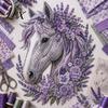 Home Decor Sewing Kit Floral Horse Patchwork Kit, Fabric DIY Decorative Collage for Adults, Handmade Wall Diy