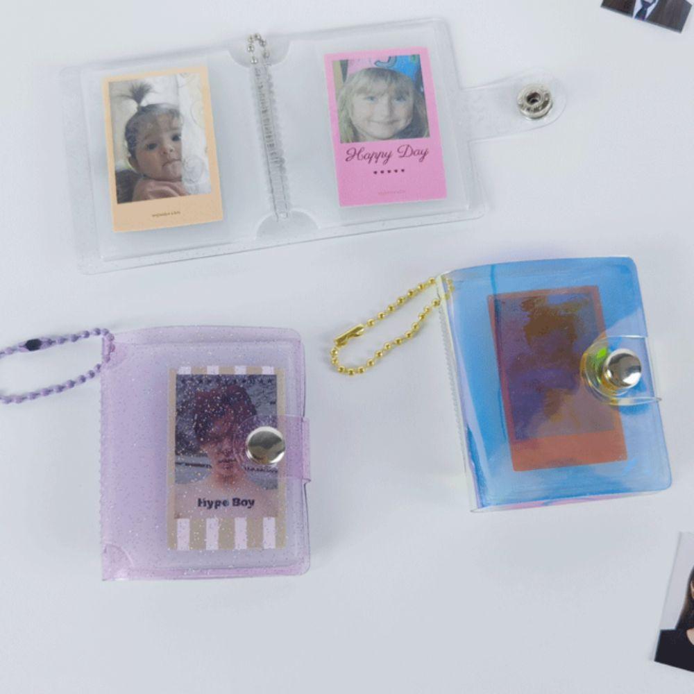 1/2inch Mini Photo Album With Keychain Portable Pocket Album Children's Growth Photo