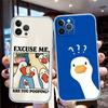LO40 DUCK Cartoon Soft Shell Transparent Phone Case for Motorola Moto G7 G8 G9 G84 G85 G73 G24 G15 Z2 Play Power Plus