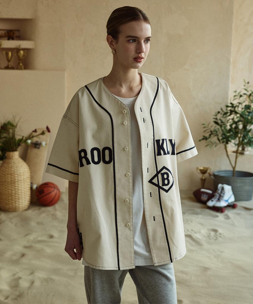 Zerolounge [Premium Japanese Material] Baseball Shirt Jacket Ivory