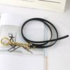 Fashion Gold Twists Knot Decoration Women Thin Belt For Fashion Dress And Summer Outfits