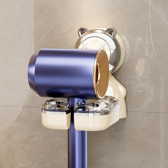 Держатель для фена с прочной присоской, прочная несущая способность, простая установка, органайзер для инструментов для укладки волос, настенное крепление для фена