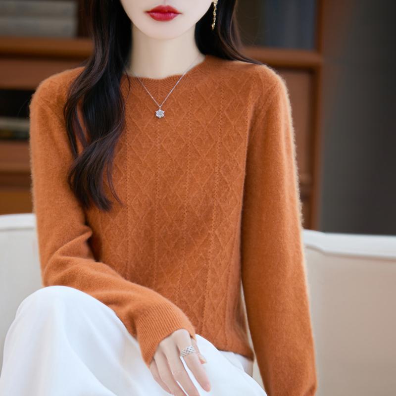 Женский кашемировый свитер Qinghe кашемир 30% кашемир 70% шерсть осенне-зимний пуловер теплый и модный