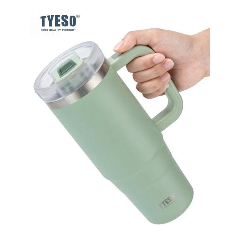 Tyeso Giant Large Capacity Insulated Cup Stainless Steel Car Ice Cup with Straw Cold-Keeping Coffee Cup