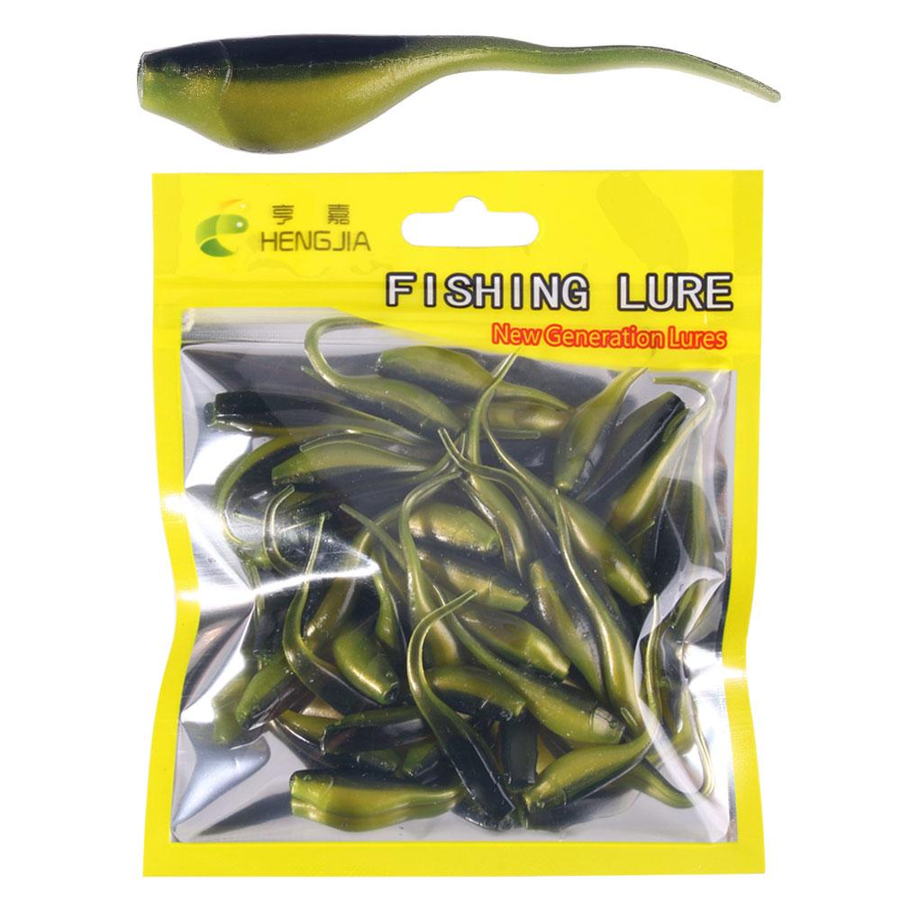 50 шт./пакет мягкие приманки для ловли щуки, мягкие приманки для ловли щуки, искусственные силиконовые приманки с солью