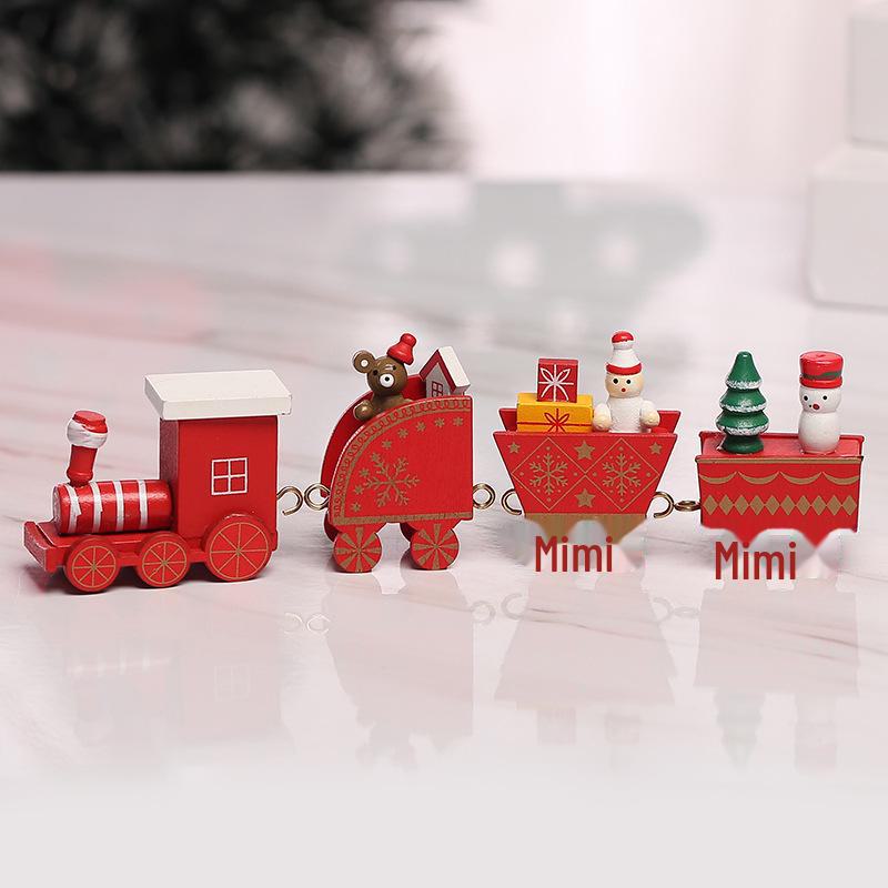 Cartoon Christmas Train - Creative Wooden Ornaments & Gifts for Kids