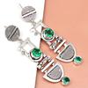 925 Silver Sterling Earring Jewelry Gemstone Handmade Emerald