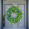 M-Modern-Spring Wreath For Front Door Artificial Spring Front Door Garland Bright Color Wildflower Wreath For Porch Fireplace