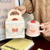 Mug with Lid High Value Water Cup Ceramic Cup Birthday Gift for Girls Souvenirs Coffee Breakfast Cup