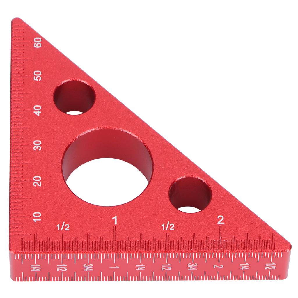 Aluminum Alloy Triangular Ruler Thicken Height Ruler DIY Woodworking Measuring Tool