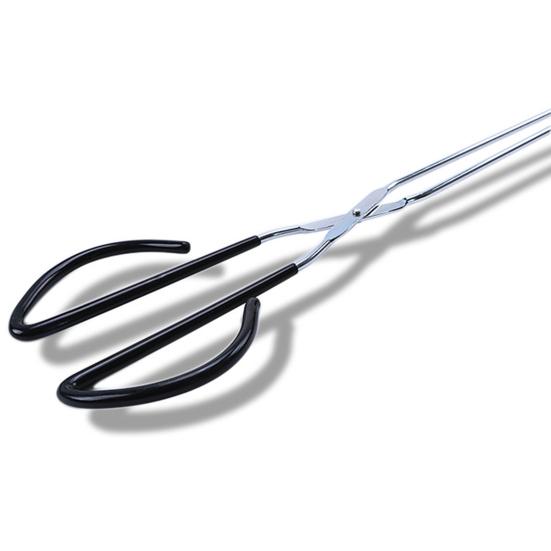 Щипцы для ножниц для еды, нержавеющая сталь, нескользящая длинная ручка, защита от ожогов, многофункциональный зажим для сервировки стейка, хлеба, углерода, гриль