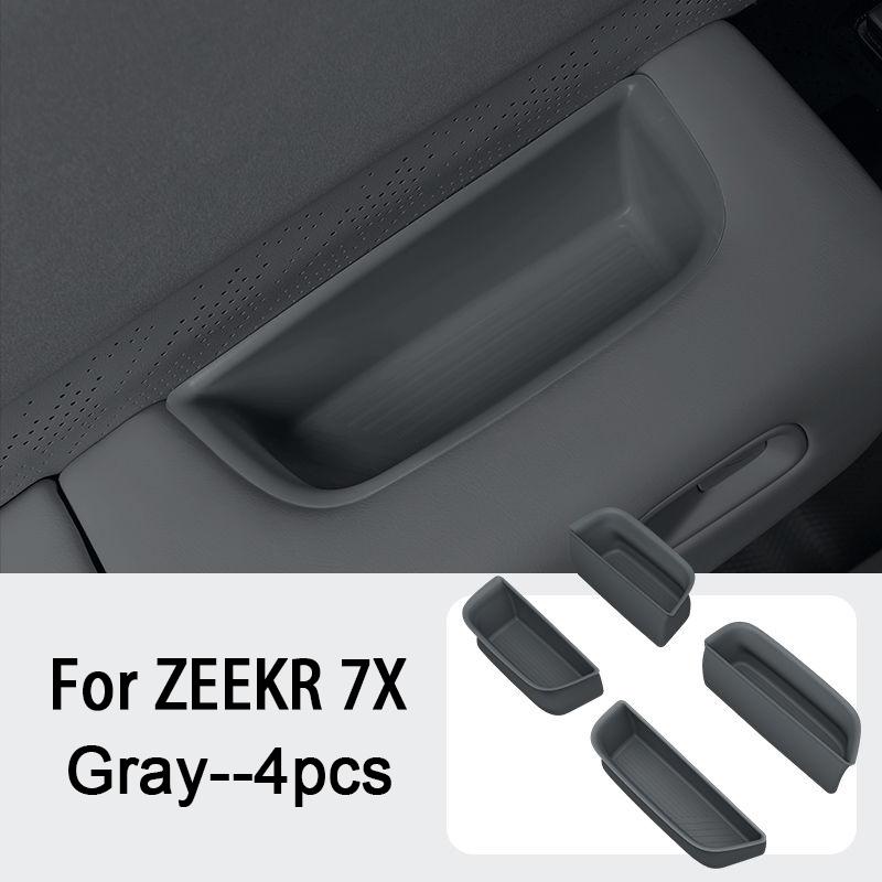 For ZEEKR 7X 2024 2025 Anti-fouling Car Door Storage Box Armrest Storage Barrel Armrest Silicone Storage Box Interior Accessorie