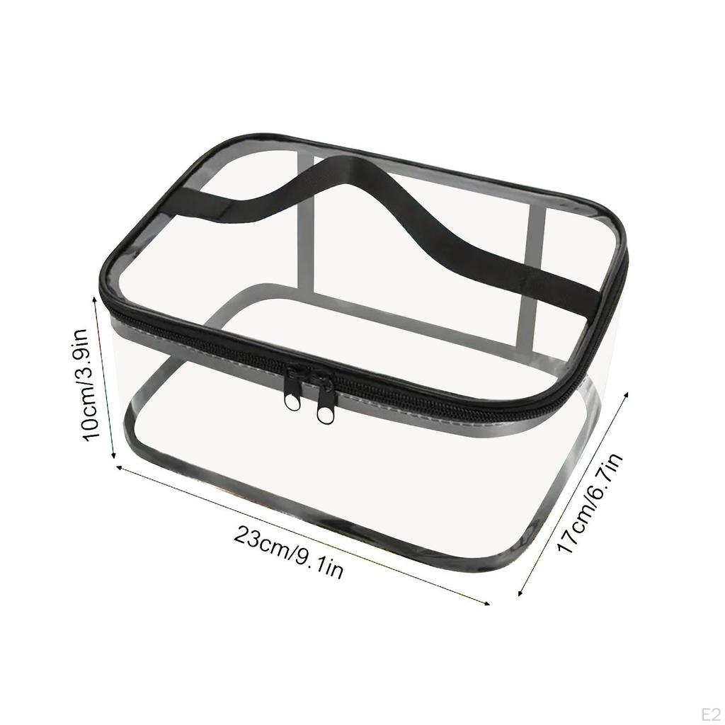 6 Pieces Clear Toy Storage Bags with Zipper and Handle Handbags Organizers for Kids Building Blocks