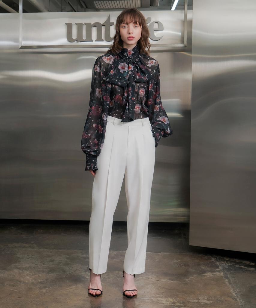 UNTAGE Wool Carrot Leg Trousers[White(Unisex)]_Utp-Fp51