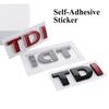 SVLHP1 3D ABS Black Logo TDI Emblem Car Trunk Badge For VW Passat Jetta Touareg Tiguan Touran Golf 4 5 6 Caddy TDI Sticker Accessories