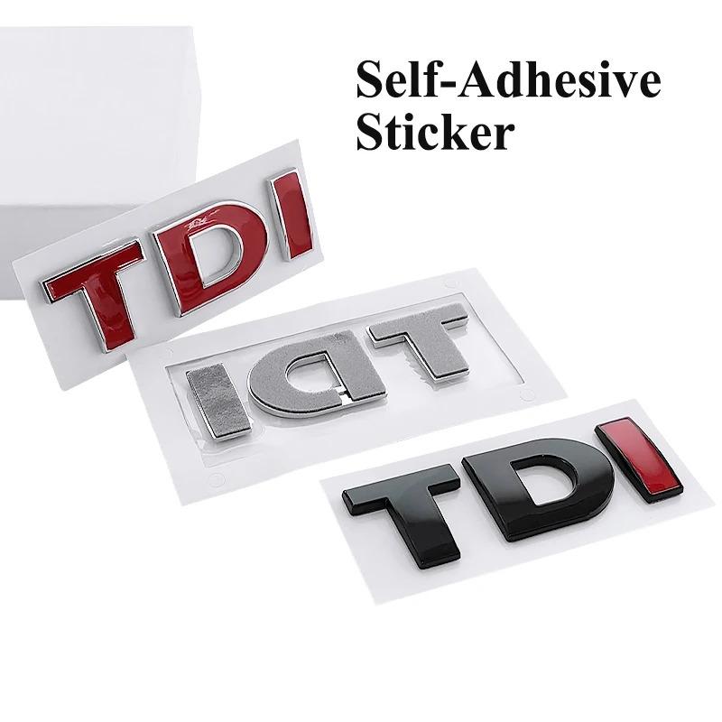 SVLHP1 3D ABS Black Logo TDI Emblem Car Trunk Badge For VW Passat Jetta Touareg Tiguan Touran Golf 4 5 6 Caddy TDI Sticker Accessories