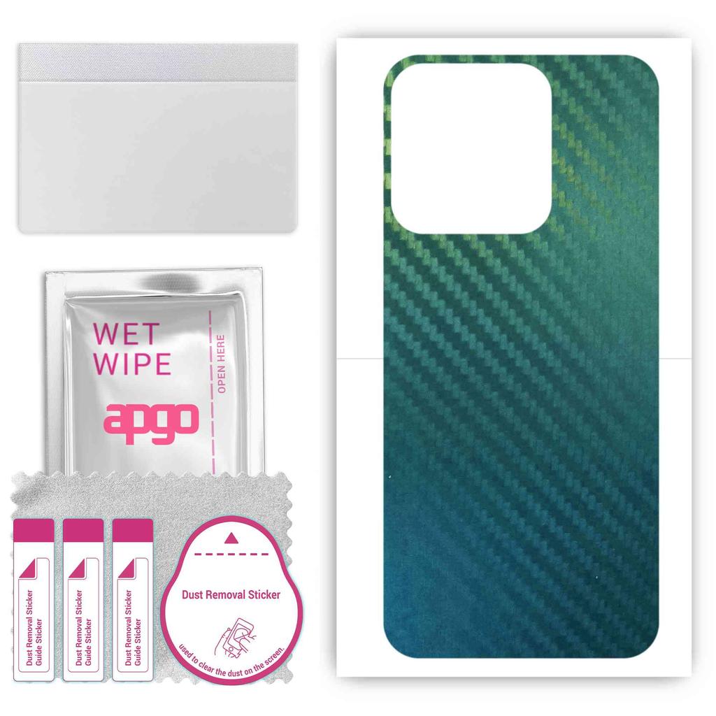 apgo Защитная наклейка-скин на заднюю панель, совместимая с Tecno Spark 8T, пленка-обертка, фольга, винил - Узор Карбон Хамелеон CAKA1