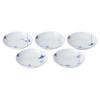 Imported ROYAL COPENHAGEN Blue Palmette Plate Dish 10cm 5 Pattern Set Wedding Gift Present 1052404 [Regular Product] (Royal Copenhagen)