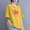Cotton Short-sleeved T-shirt Women Summer Large Size Loose Fashion Short-sleeved Casual Tops
