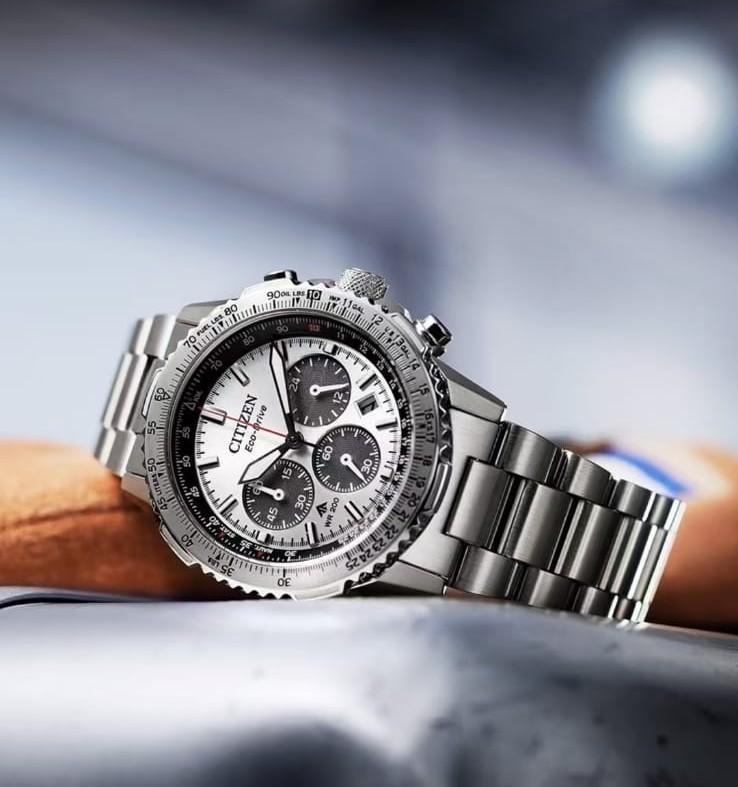 Citizen Мужские часы Eco-Drive Chronograph с циферблатом 40 мм из нержавеющей стали CA4660-61A