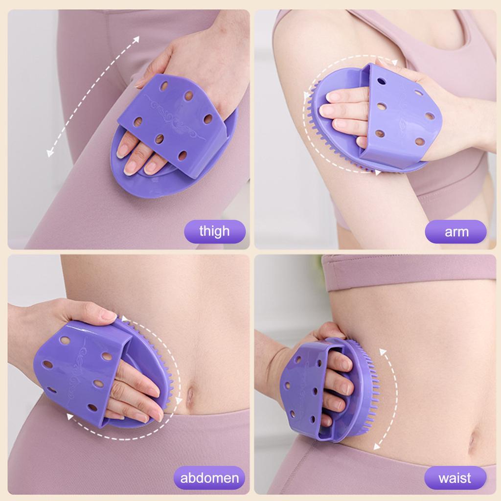 Набор для массажа от целлюлита Массажное масло Акупрессура Карта Удаление Щетка Петля Щетка Подходит для женщин и мужчин, 10 мл